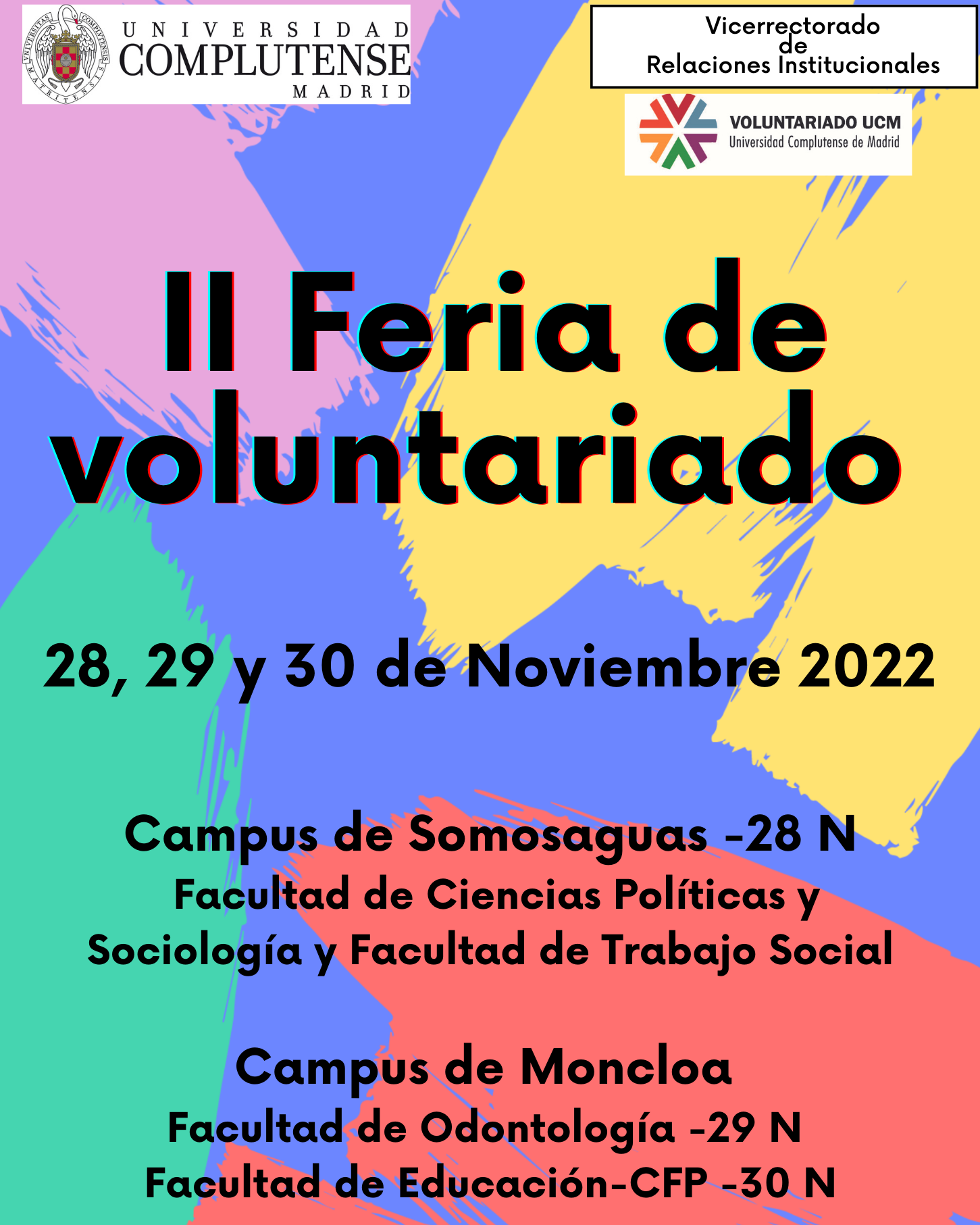 ¡Ven a la II Feria de Voluntariado de la Universidad Complutense!